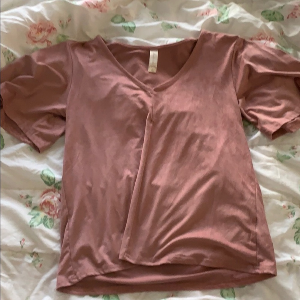 Altar’d State, Pink Leather Tee